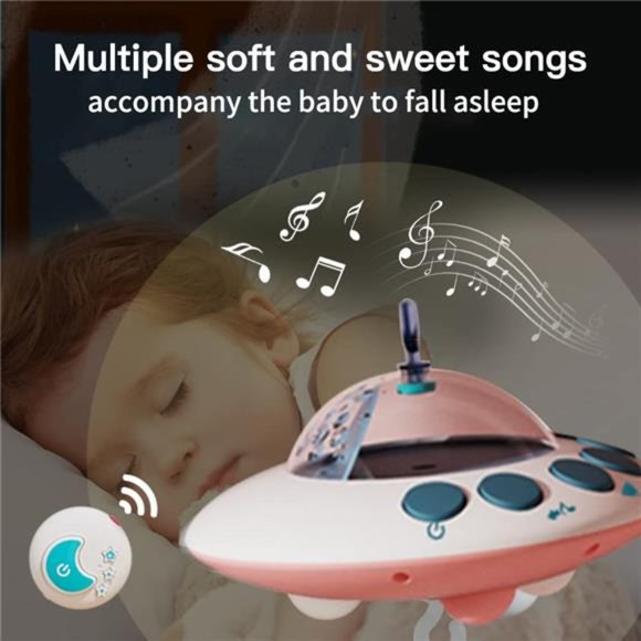Baby Crib Mobile with Music and Lights, Mobile for Crib with Remote Control - Picture 7 of 7